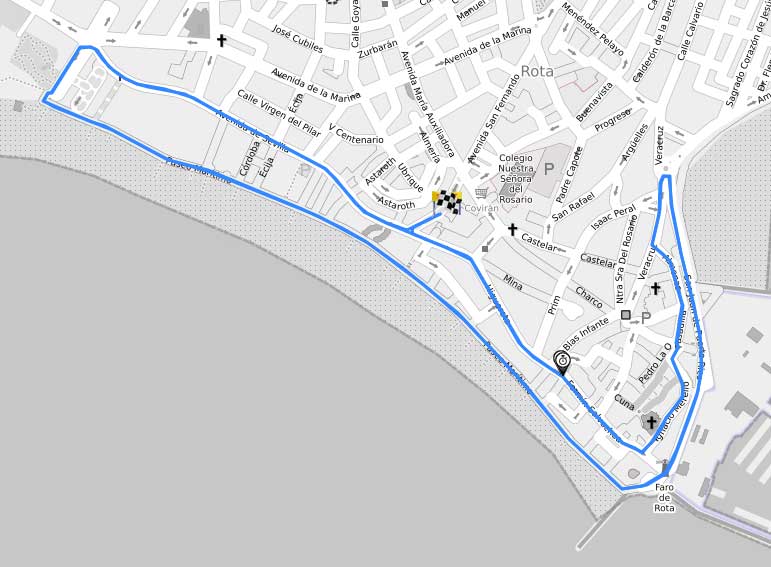 Itinerario para adultos de la IX Carrera de San Juan en Rota