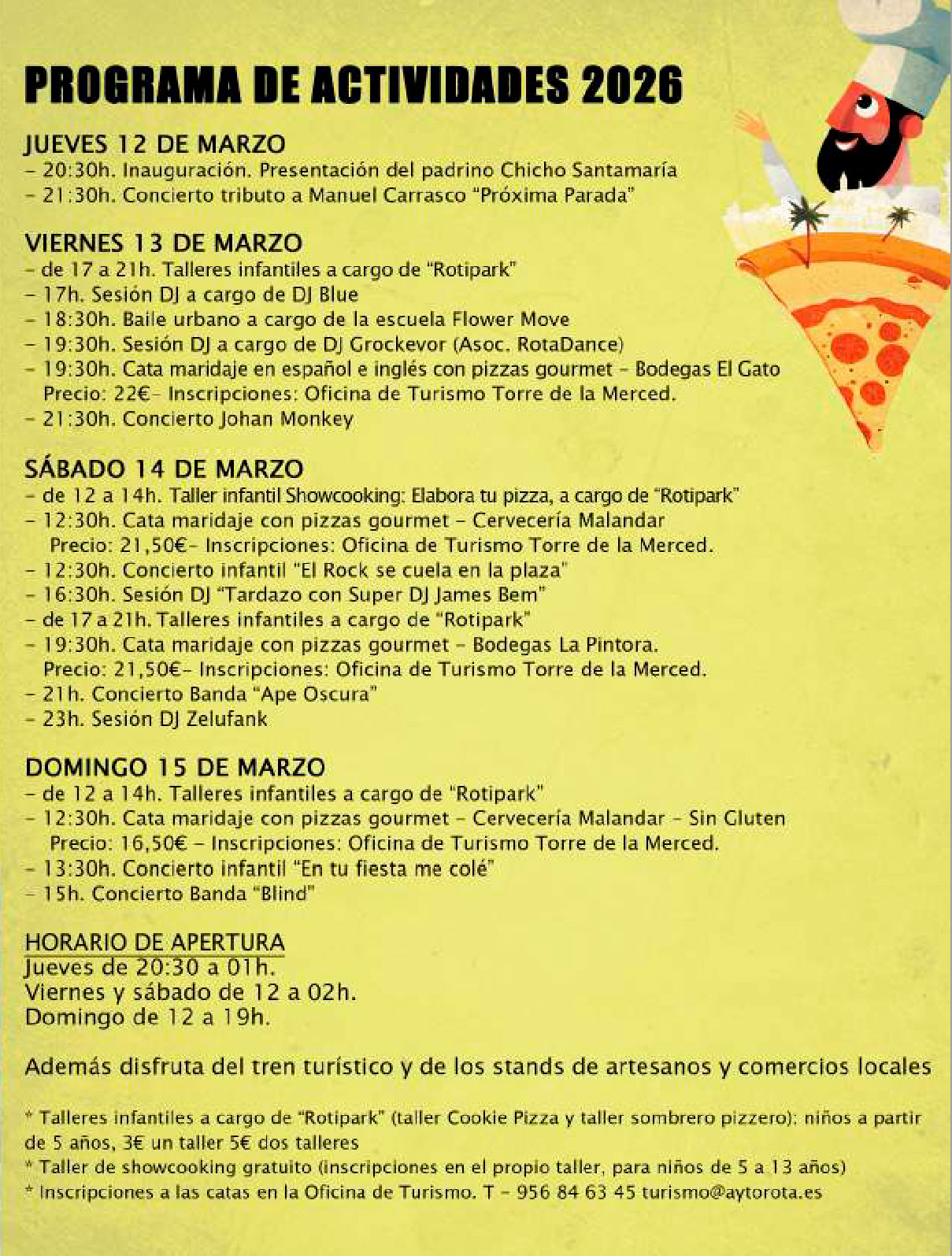 Programa del Festival de la Pizza 2026