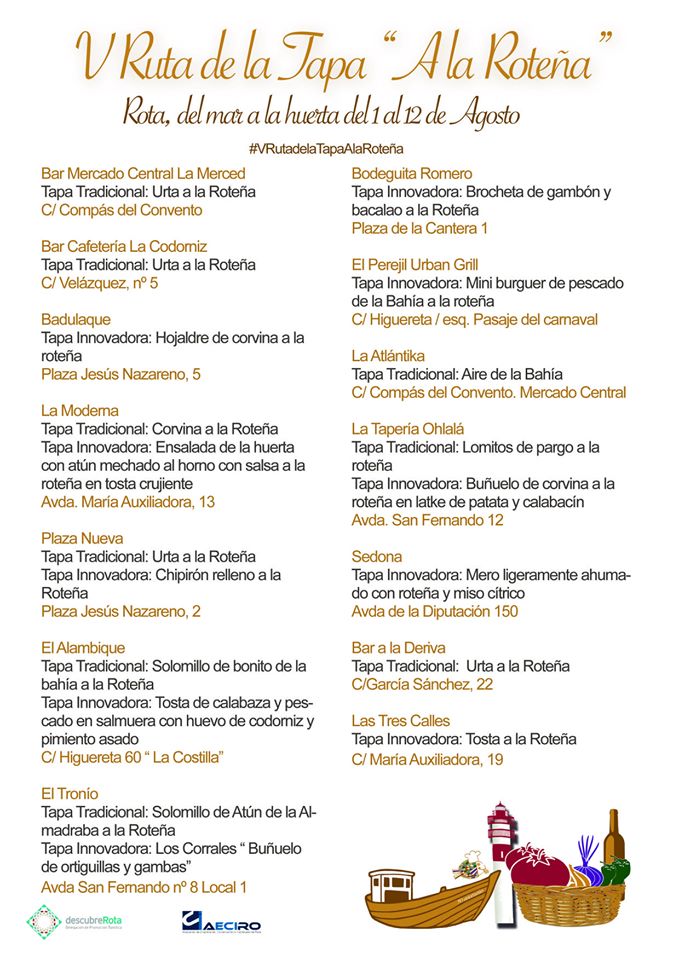 La V Ruta de la Tapa a la Roteña plantea del 1 al 12 de agosto una atractiva propuesta gastronómica en bares y restaurantes de la ciudad