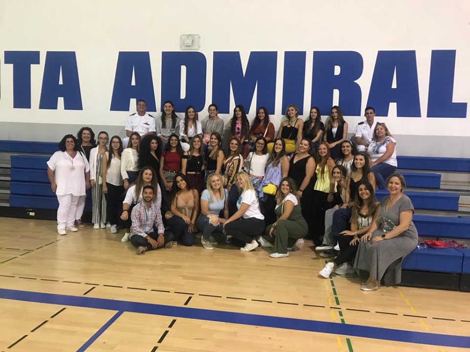 Las Damas de las Fiestas Patronales, de visita en la Base Naval de Rota