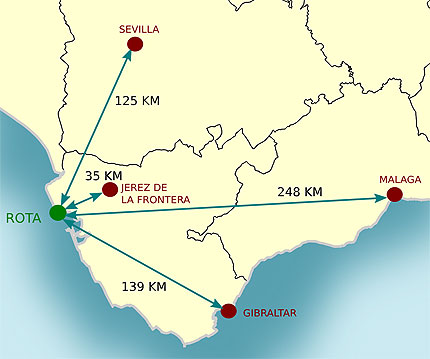 Aeropuertos más cercanas a Rota