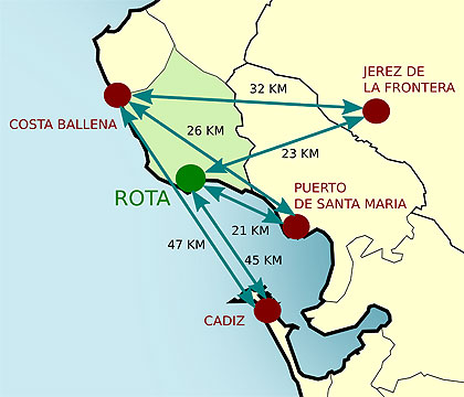 Estaciones de tren más cercanas a Rota