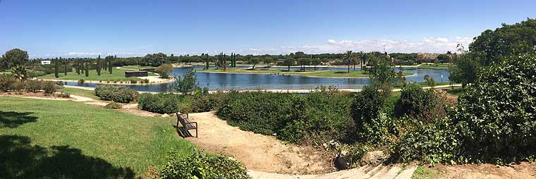 Panorámica de zonas verdes en Costa Ballena