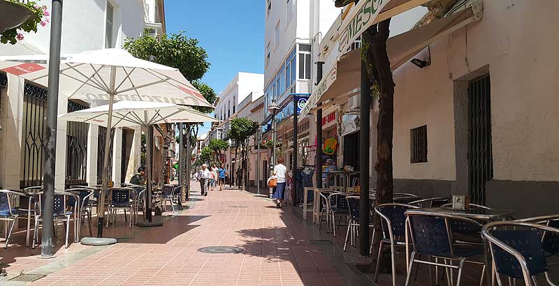 La céntrica Calle Charco, Rota