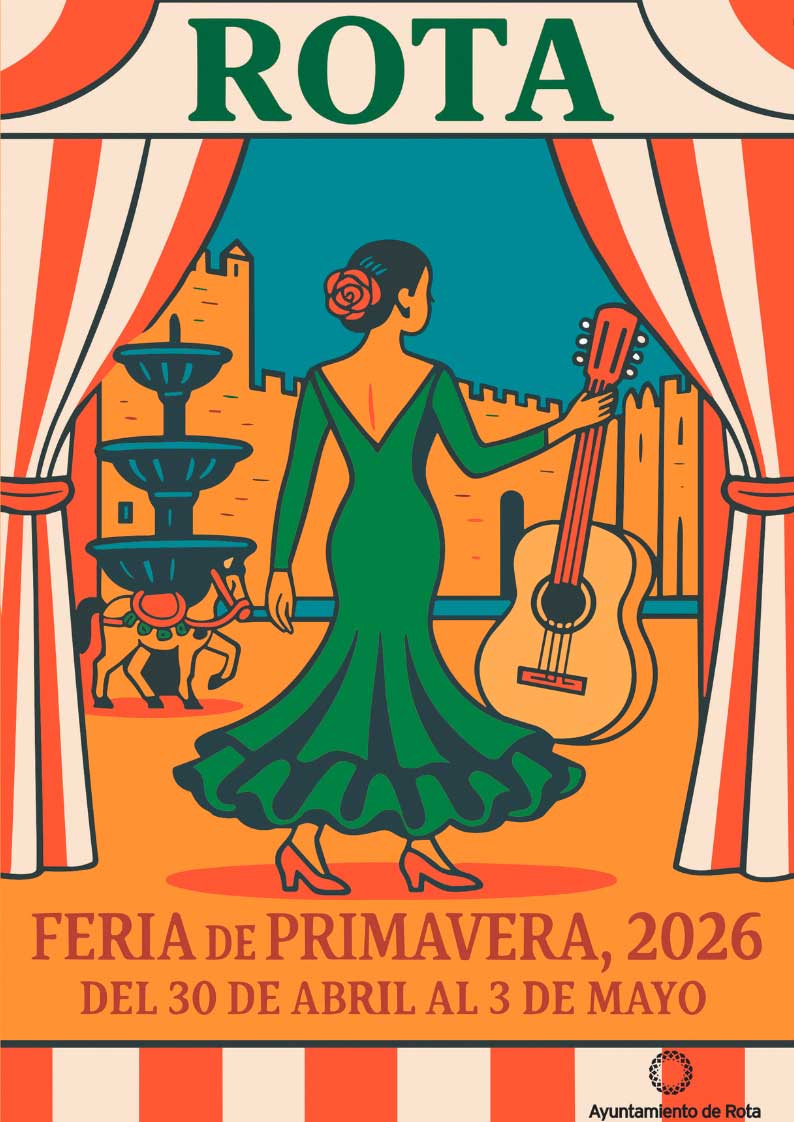 Cartel Oficial de la Feria de Primavera de Rota 2026