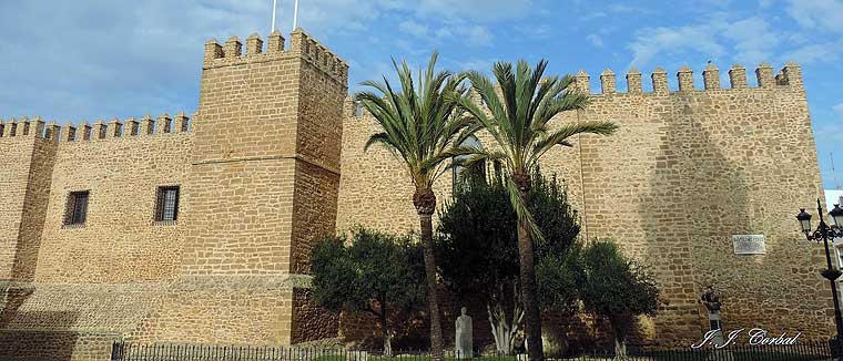 Ruta Rota Monumental: Vista del Castillo de Luna desde la Plaza de Bartolomé Pérez