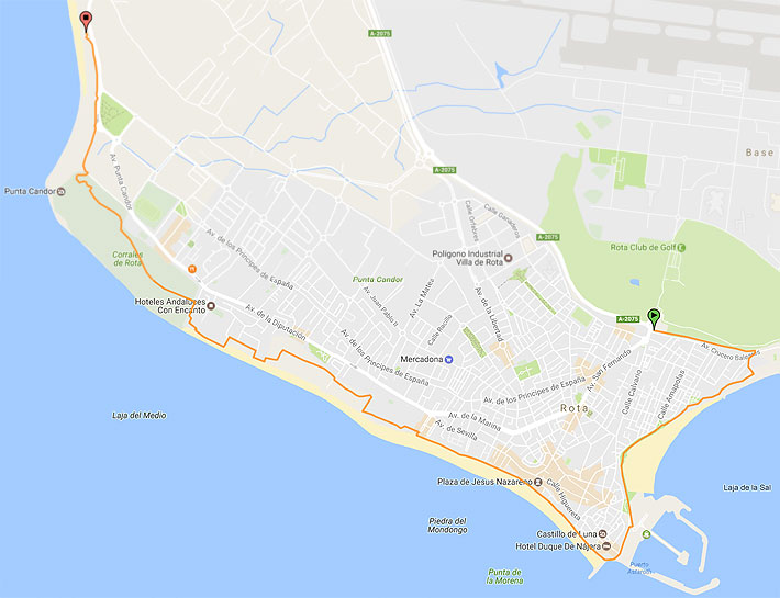 Ruta Medio-Ambiental: Litoral Roteño - (c) Google Maps