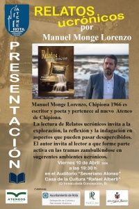 Presentación:  «Relatos ucrónicos» por Manuel Monge Lorenzo